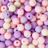 190Pcs 8mm Frosted Acrylic Round Beads Lilac Small Lanyard Beads Cute Kandi Beads Pastel Pony Beads for Crafts DIY Friendship Bracelet Jewelry Mak...