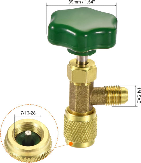 MECCANIXITY Self-sealing Can Tap Valve 1/4 SAE 7/16-28 Thread Bottle Opener for Refrigeration A/C Charging...