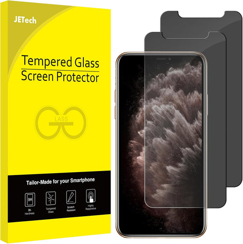 JETech Privacy Screen Protector for iPhone 11 Pro, iPhone Xs and iPhone X 5.8-Inch, Anti Spy Tempered Glass Film, 2-Pack...