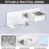 Hair Dryer Holder Wall Mounted, Blow Dryer Holder Stainless Steel, Adhesive Blow Dryer Holder, Hair Straightener Holder Curling Iron Holder Hair T...
