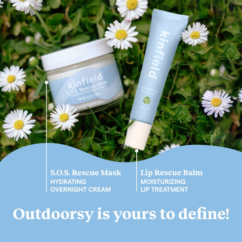 Kinfield Lip Rescue - Minty Tube Lip Balm - Moisturizing Lip Treatment for Dry, Chapped Lips - Untinted - Beeswax and Cruelty-Free Skincare - 0.5 ...