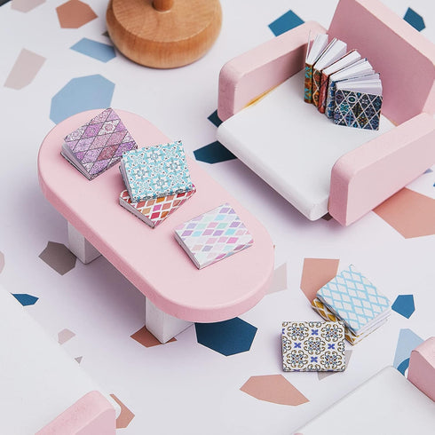 24 Pieces 1:12 Scale Miniatures Dollhouse Books Assorted Miniatures Books Dollhouse Mini Books Dollhouse Decoration Accessories Doll Toy Supplies ...