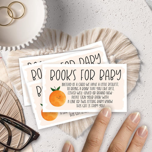 m&h invites 50 Little Cutie Books for Baby Shower Request Cards - Invitation Inserts - Gender Neutral or Girl Baby Shower...