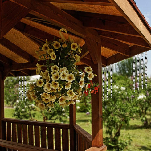 MorTime 30 PACK Bird Repellent Reflective Scare Rods,Ornamental Spiral Deterrent Control Device, Effective Hanging Bird Repellent Devices to Keep ...