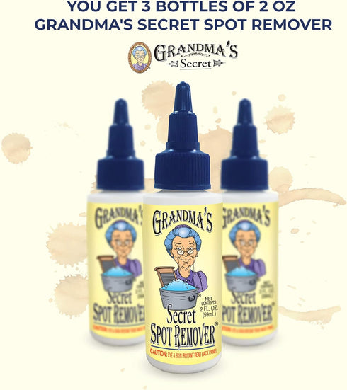 Grandma's Secret Spot Remover - Chlorine, Bleach, and Toxin-Free Stain Remover - Stain Remover for Clothes - Fabric Stain Remover Removes Oil, Pai...