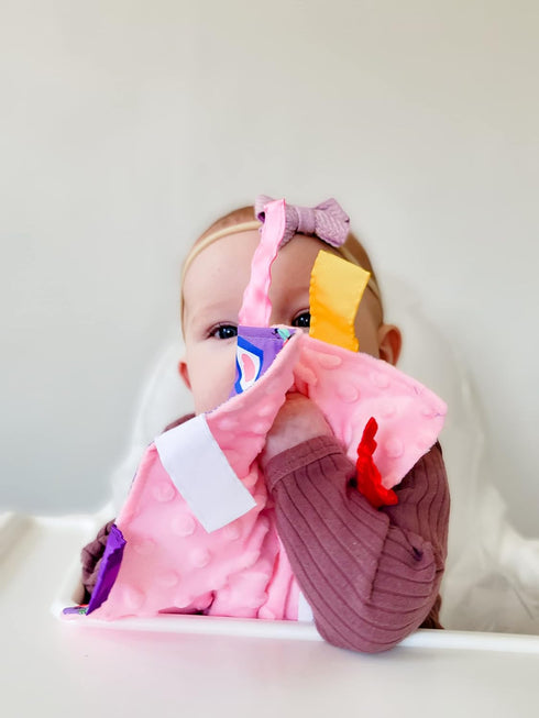 Lovey Sensory Tag Toy Garden Flowers Butterflies Blanket...