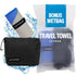 Microfiber Gym Towel & Wet Bag Travel Set, Large Quick Dry Silver ION Odor-Free Mega Absorbent Fiber, Fast Drying Men & Women Workout Gear for Bod...