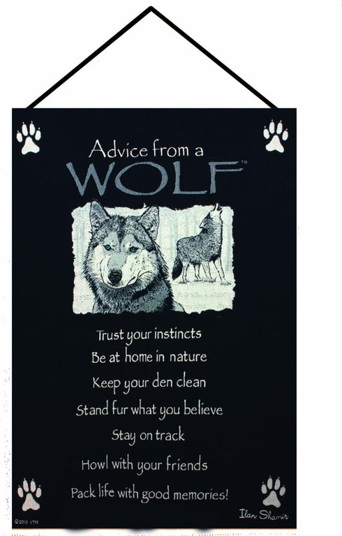 Manual Advice from a Wolf Woven X Your True Nature Wall Hanging, 17 X 26-Inch...