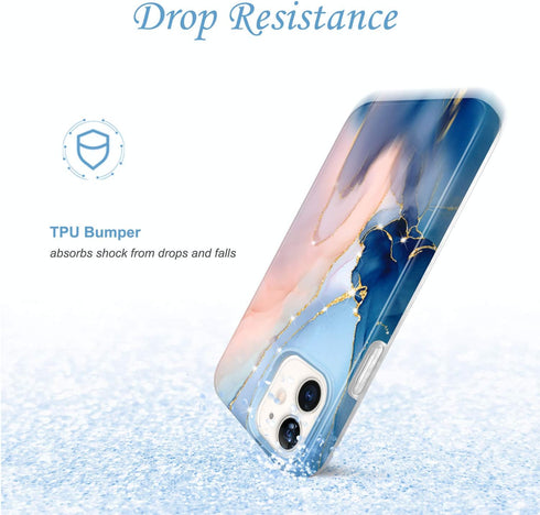 JAHOLAN Gold Glitter Sparkle Case Compatible with iPhone 12 Mini Marble Design Clear Bumper TPU Soft Rubber Silicone Cover Phone Case 5.4 inch Pur...