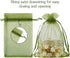 HRX Package 100pcs Organza Drawstring Bags Olive Green, 4 x 6 inch Candy Mesh Gift Bags Jewelry Pouches Small Christmas Sachet...