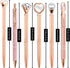 Cute Pens for Women, 6 Pcs Rose Gold Pens Metal Ballpoint Pens Bulk, 1.0mm Medium Point Black Ink Pens, Office and School Supplies Cool Fun Pens G...