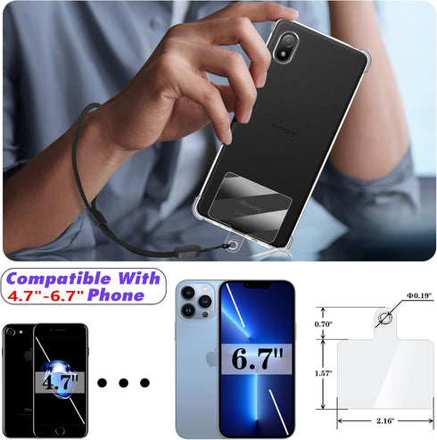 ZWZY Cell Phone Lanyard Strap Holder for Around The Hand with Wrist Tether Tab for Most Full Coverage Phones Case......