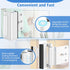 Home Security Door Lock, Childproof Door Reinforcement Lock, for Extra Home Security and Privacy, White, 2 Pack...