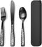 Portable Travel Utensils Set with Case, Reusable Camping Silverware, 18/0 Stainless Steel Flatware for Adult Work Lunch Picnic Unique Skull Rose, ...