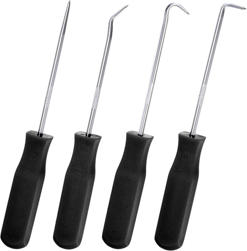 MECCANIXITY O-Ring Pick and Hooks 4in1 Set 140mm Oil Seal Gasket Precision Screwdriver Puller Remover Tool, Black...