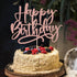 Glitter Happy Birthday Cake Topper, Anniversary Celebration Party Decoration, Birthday Cake Party Decoration Supplies (rose gold)...