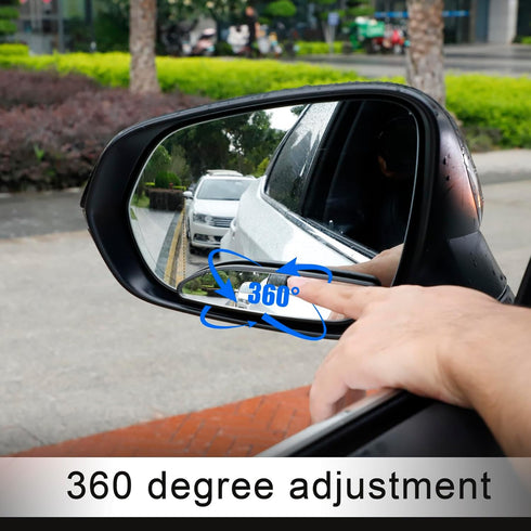 LivTee Blind Spot Car Mirror, Long Framed HD Glass and ABS Housing Convex Wide Angle Side Rearview Mirrors with Adjustable Stick for Universal Car...
