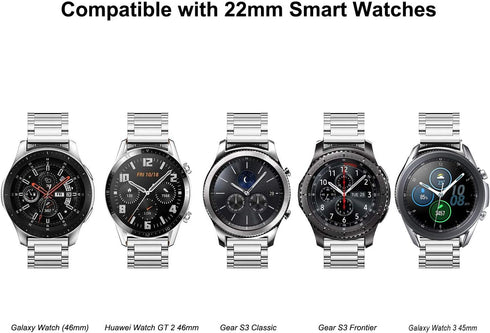 iiteeology Compatible for Samsung Galaxy Watch Bands 46mm, Galaxy Watch 3 Bands 45mm, Stainless Steel Band for Samsung Galaxy Watch SM-800 Smart W...