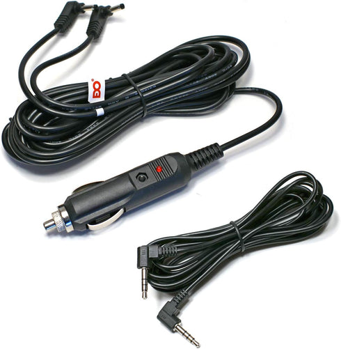 EDO Tech Car Charger Adapter Power Cord & Audio Video Av Cable for Sylvania Dual Screen Portable DVD Player Sdvd7750 Sdvd8737 Sdvd8738 Sdvd8747 Sd...