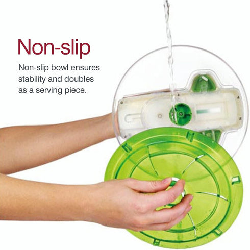 Zyliss Swift Dry Salad Spinner Large - Plastic Lettuce Colander and Spinner - Vegetable and Fruit Washer and Dryer - Dishwasher Safe Produce Tosse...