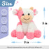 Hopearl Adorable Plush Cow Toy Floppy Dairy Cattle Soft Stuffed Animal Cute Birthday for Boys Girls Kids Toddlers, Strawberry Pink, 9''...
