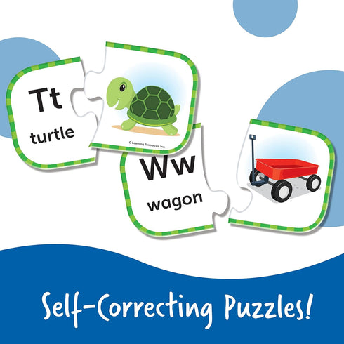 Learning Resources ABC Puzzle Cards, Kindergarten Readiness, Self Correcting Puzzles, Alphabet Learning Games, Puzzles for Toddlers, Ages 3+...