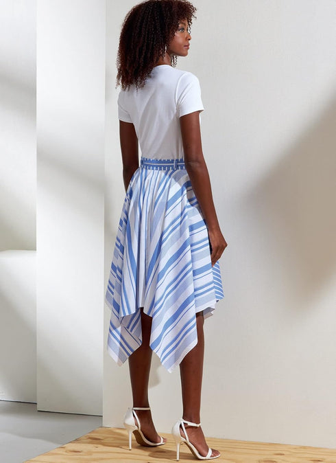 Vogue Misses' Loose-Fitting Asymmetric Skirt Sewing Pattern Kit, Code V1872, Sizes 6-8-10-12-14, Multicolor...