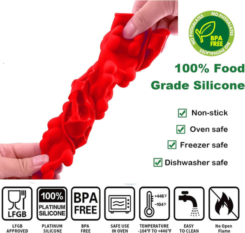 2 Pcs Silicone Puppy treat molds, Dog Paw and Bone Mold Ice Cube Mold, Jelly, Biscuits, Chocolate, Candy Baking Mold, Oven Microwave Freezer Dishw...