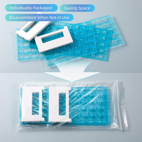 Annhua Test Tube Rack Plastic for 18 mm Tubes Holder Tray, Holds 50, Lab Tube Holder Rack Tube Stand for Sicence Laboratory, Classroom and Home Us...
