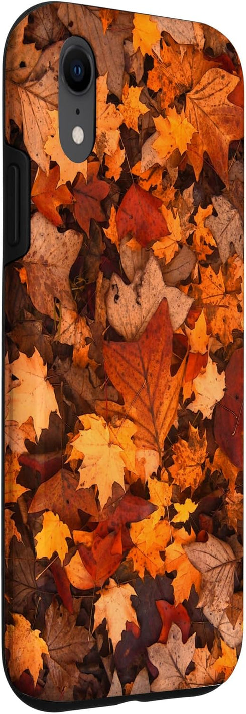 iPhone XR Autumn Season Happy Fall Leaves Thanksgiving Cell Phone Case...