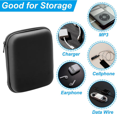 PATIKIL 5.91x4.72 Electronic Organizer Case, 1Pcs EVA Hard Waterproof Rectangle Travel Carrying Case with Zipper for Digital Multimeter, Camera, C...