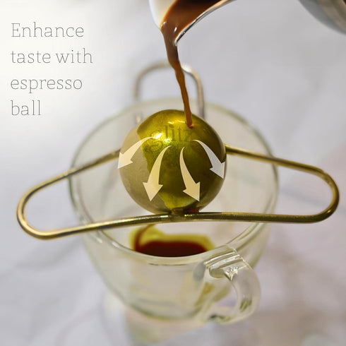 Stainless steel Chilling Coffee Espresso Ball for Coffee Lovers Gold Silver Java Ball Brew Chilling Ball (Gold)...
