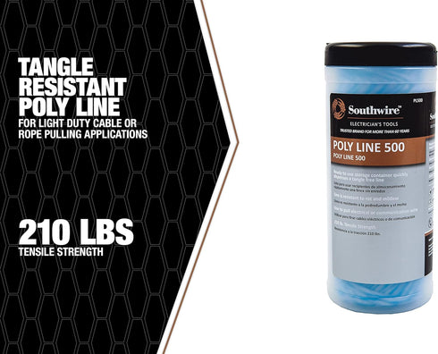 Southwire PL500 Ligne Poly Line 210lb tensile strength, 500 ft...
