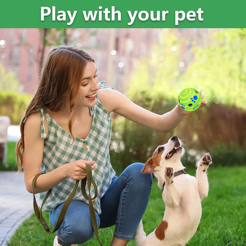 Giggle Ball for Dogs, Interactive Dog Toys, Wobble Ball for Large Dogs, Durable Wiggle Ball Dog Toy for Relieve Anxiety, Fun Giggle Sounds Babble ...