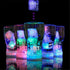 LED Ice Cube Shape Lights Liquid Sensor Glowing Light up Ice Cubes for Drinks Bar Party Wedding Decorations(12Pcs)...