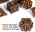 Metal DND Dice Set, Dragon Rider DND Dice 7-Pieces Metal Polyhedral Dice Set with Gift Box for Dungeons and Dragons Role Playing Games?Ancient Gol...