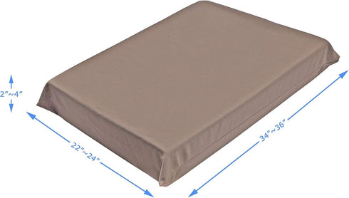 Waterproof Soft and Durable Brown Elastic Machine-Washable Medium Size Dog Bed Cover (37"x25")...