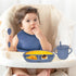 100% Silicone Baby Feeding Set,BPA Free Baby Dishes Set with Suction Bowl Divided Plate,Toddler Self Feeding Dish Set with Spoons Forks Sippy Cup ...