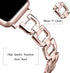 OULUCCI Compatible Apple Watch Band 44mm 42mm 45mm 49mm Women Iwatch Gold Series 9 8 7 6 5 4 3 2 1 Stainless Steel Wristband D-Shape Strap Rose Go...