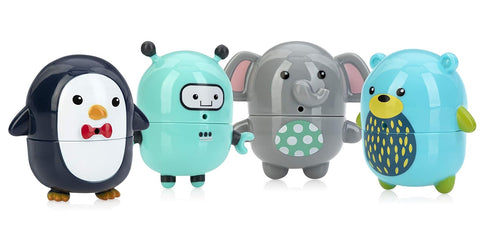 Nuby Silly Squirts Bath Toys, Easy to Clean Children's Toy, Robot and Penguin, 2 Count...