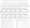 File Folder Tabs, 100+200 Sets Hanging File Folder Tabs with Inserts for Hanging Folders, 2 Inch Clear Plastic Hanging File Tabs for Quick Identif...