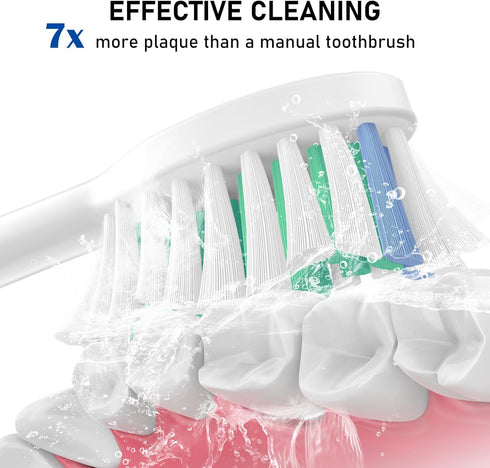 Toothbrush Heads for Philips Sonicare Replacement Brush Heads with Protective Cover Soft Dupont Bristles Electric Toothbrush Replacement Heads for...