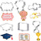 6 Pcs Graduation Cookie Cutter Set Graduation Cap Trophy Diploma Blessing Frame Book Bouquet Biscuit Mold Graduation Stainless Steel Cookie Cutter...