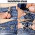 8 Pairs Cute Star Jeans Button Pins Metal No Sewing Detachable Adjustable Replacement Jean Pins Waist Body Fit Tighten Buckles for Skirt Pant Loos...