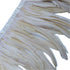 Sowder Rooster Hackle Feather Fringe Trim 10-12inch in Width Pack of 1 Yard(Ivory)...