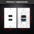 ZEXMTE HDMI and USB 3.0 Wall Plate HDMI Wall Charger Outlet Mount Socket Face Plate Panel Cover, USB & HDMI Port for High-Speed Charging, Wall Fac...