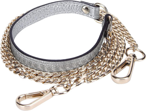 VanEnjoy 12MM Replacement Chain & Genuine Leather Shoulder Crossbody Straps for Handbags Purse Bags...