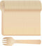 200pcs 4 inch Mini Wooden Forks, Biodegradable Compostable Birchwood, Food Grade Disposable Spoons Disposable Wooden Cutlery for Parties, Weddings...