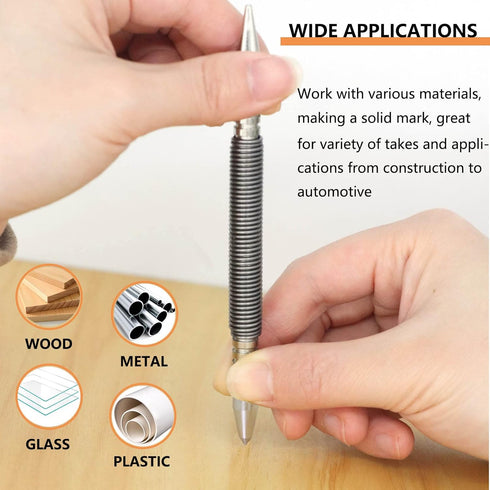 1/16?Dual Head Nail Setter and 3/16?Center Punch, 3500 PSI Striking Force Counter Punch Spring Nail Set...