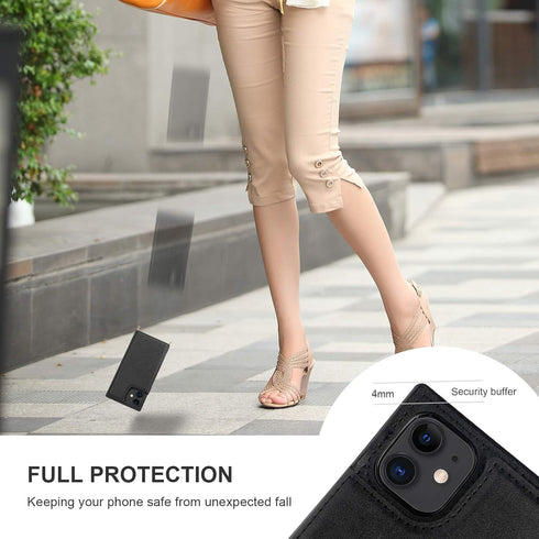 Bocasal Crossbody Wallet Case for iPhone 11 Credit Card Holder PU Leather Kickstand Shockproof Detachable Cross Body Strap Lanyard Magnetic Closur...